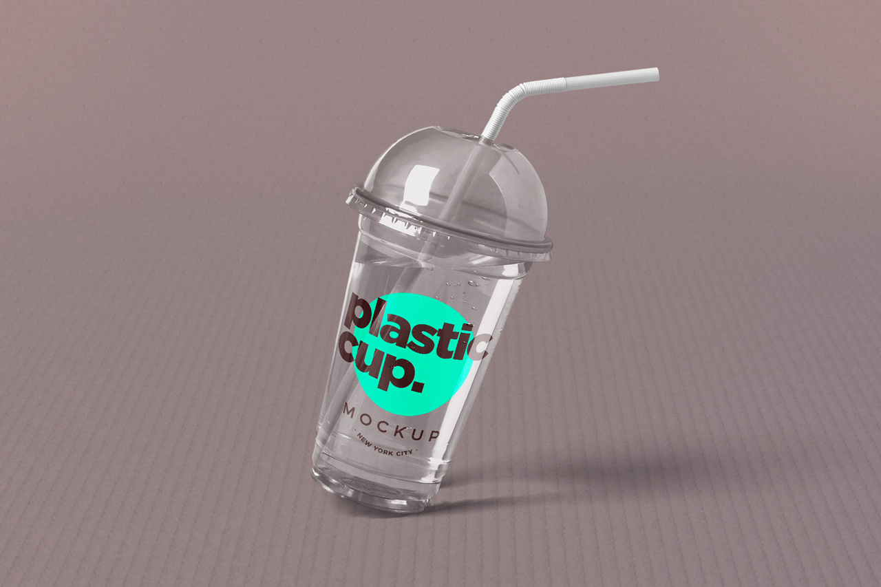 Cup mockup dengan sablon logo presisi